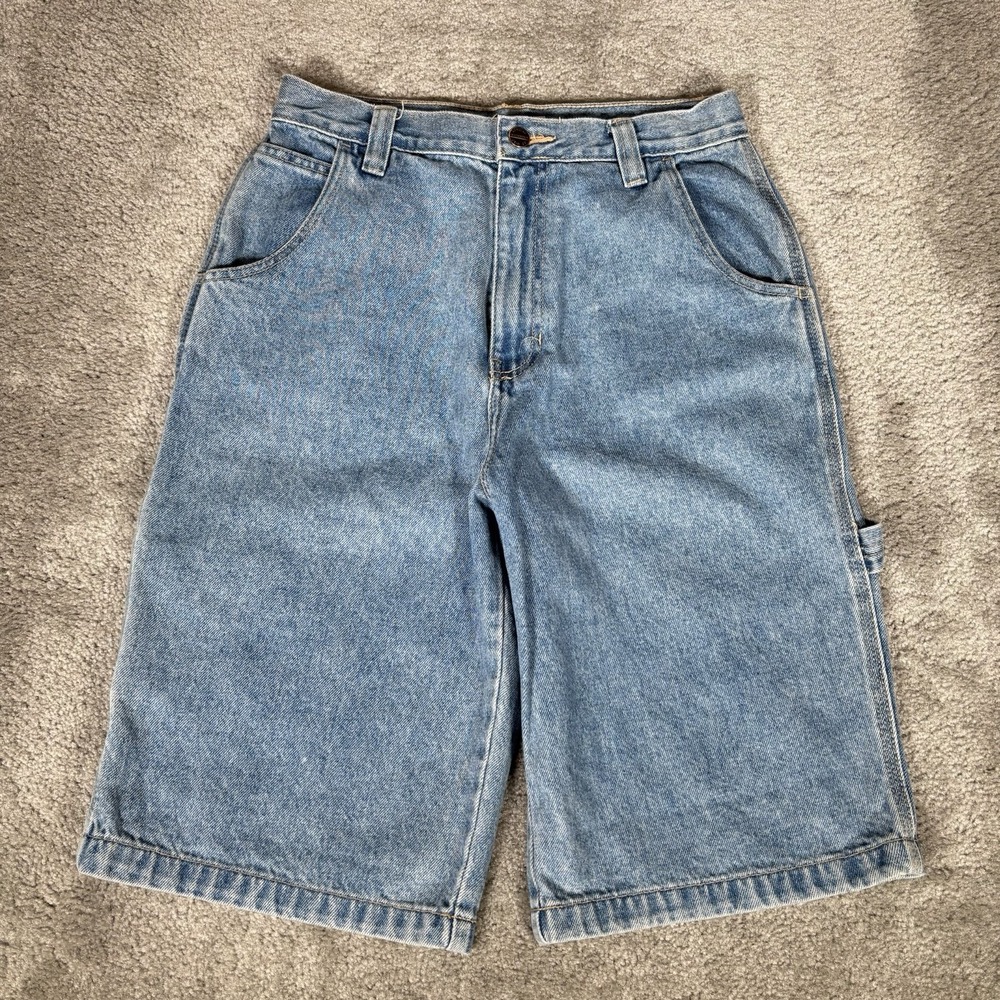 Vintage Sonoma Carpo Jean Shorts Youth Boys 16 Blue Denim Carpenter Cargo Y2K
